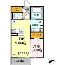 グリーンティア　Ｂの物件間取画像